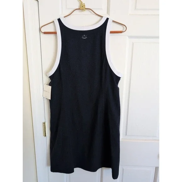 Beyond Yoga Spacedye Outlines Dress Mini Tank Dress Tennis Navy White Size Large - Picture 2 of 7